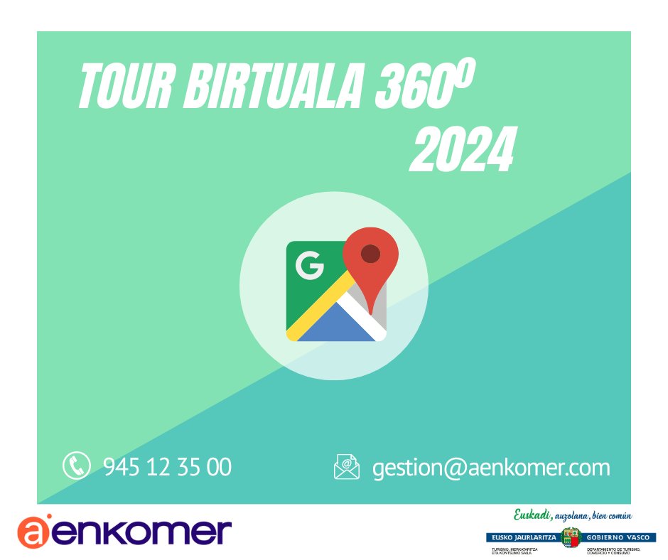 🚀 Zure negozioa haz ezazu gure Tour Birtual 360º doakoarekin! 🌐 Txikizkako merkataritzak, ile-apaindegiak eta estetikak dira helburu. Erakutsi zure produktuak modu berritzailean. 📝 Informazio gehiago: aenkomer.com/tour-virtual-2… 📅 Izen-emateak: forms.gle/YkVUR4cJfYMx3Q…