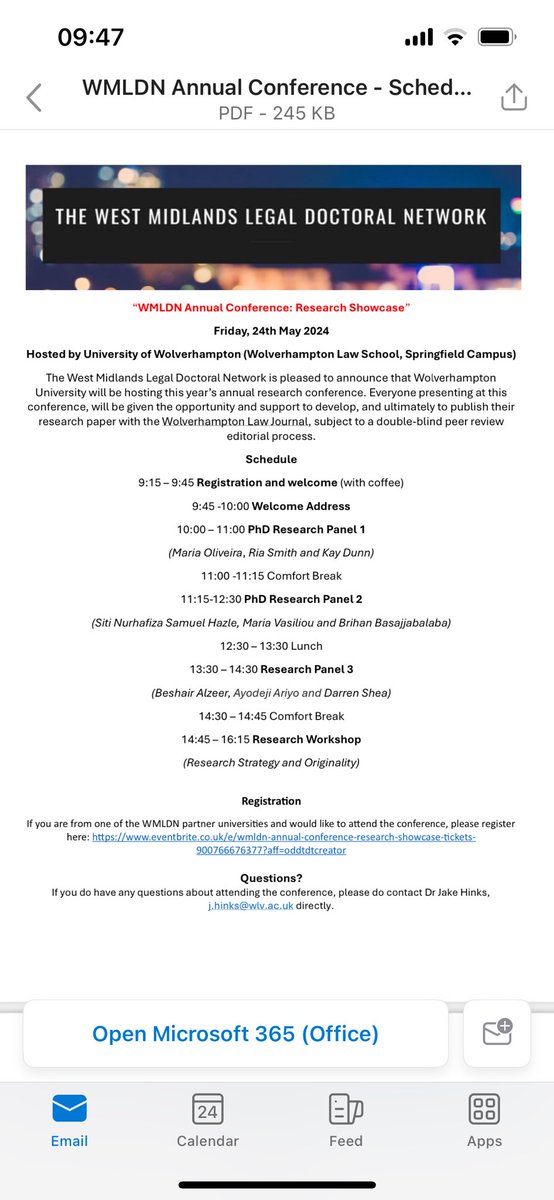 Looking forward to the conference today!