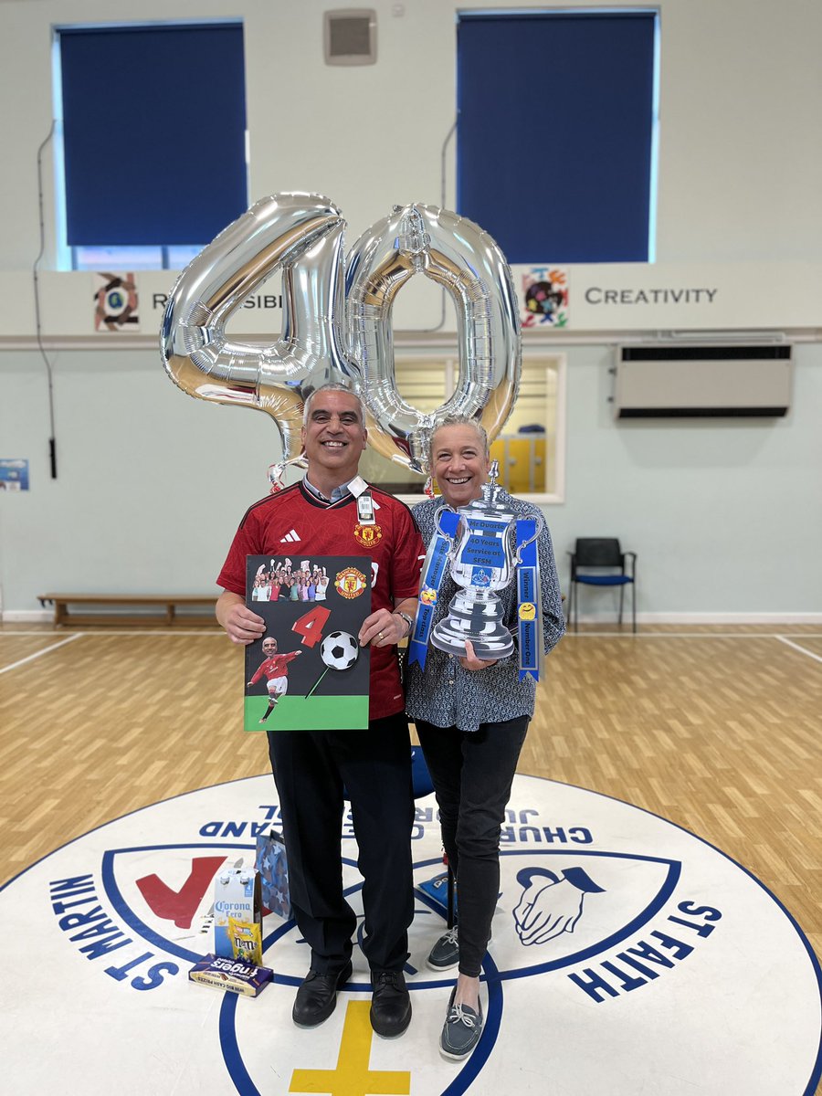 A special day for Mr Duarte as he marks 40 years of service at our school! He’s off to the FA Cup Final to celebrate 🙌🏆