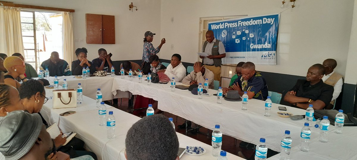 misazimbabwe's tweet photo. 📍Gwanda : Belated Provincial Wolrd Press Freedom Day Commemorations.

We are hosting an engagement meeting with the media, Legislators, @PoliceZimbabwe and @Zim_Media_Com under our localised theme-  Positioning the media to amplify the environment story for a sustainable future. https://t.co/lJcWH4eFPj