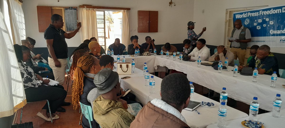 misazimbabwe's tweet photo. 📍Gwanda : Belated Provincial Wolrd Press Freedom Day Commemorations.

We are hosting an engagement meeting with the media, Legislators, @PoliceZimbabwe and @Zim_Media_Com under our localised theme-  Positioning the media to amplify the environment story for a sustainable future. https://t.co/lJcWH4eFPj