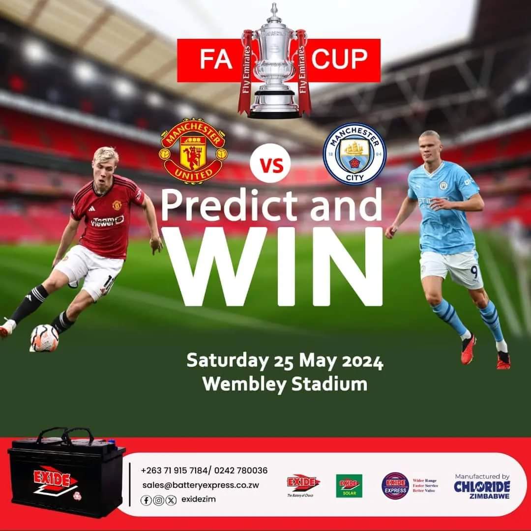 Predict and stand a chance to win an Exide goody bag!
1. Like & follow Exidezim on Facebook, Instagram and Twitter. 
2. Insert your prediction on any one of our socials.
3. Share this post. 
Predictions close at 14:00hrs CAT Saturday 25 May.
Terms and conditions apply
 @Mavhure