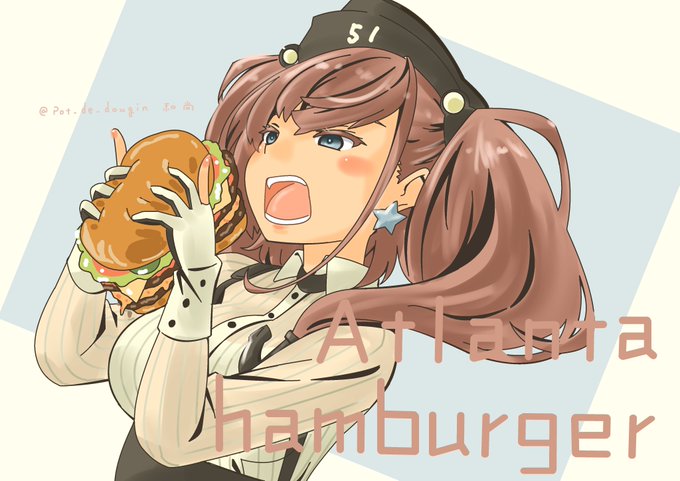 「ハンバーガー」のTwitter画像/イラスト(新着)