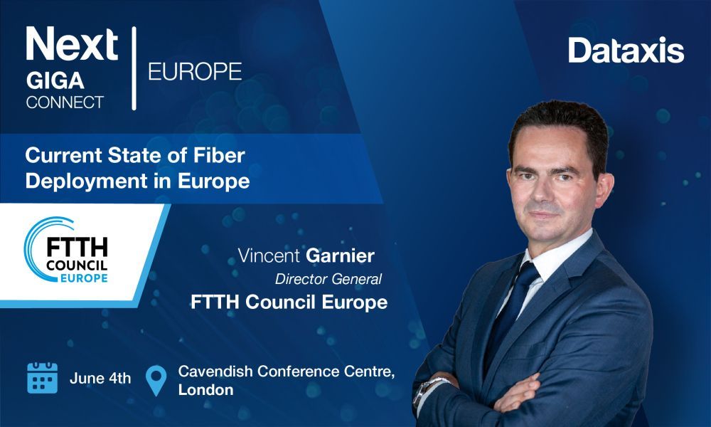 In the context of the upcoming Next Giga Connect Europe 2024 event, organised by @Dataxis, our Director General @Vincent Garnier will discuss the current state of #fibre optic rollout in Europe. Join us on 4th June in London➡️ buff.ly/3KcOluc