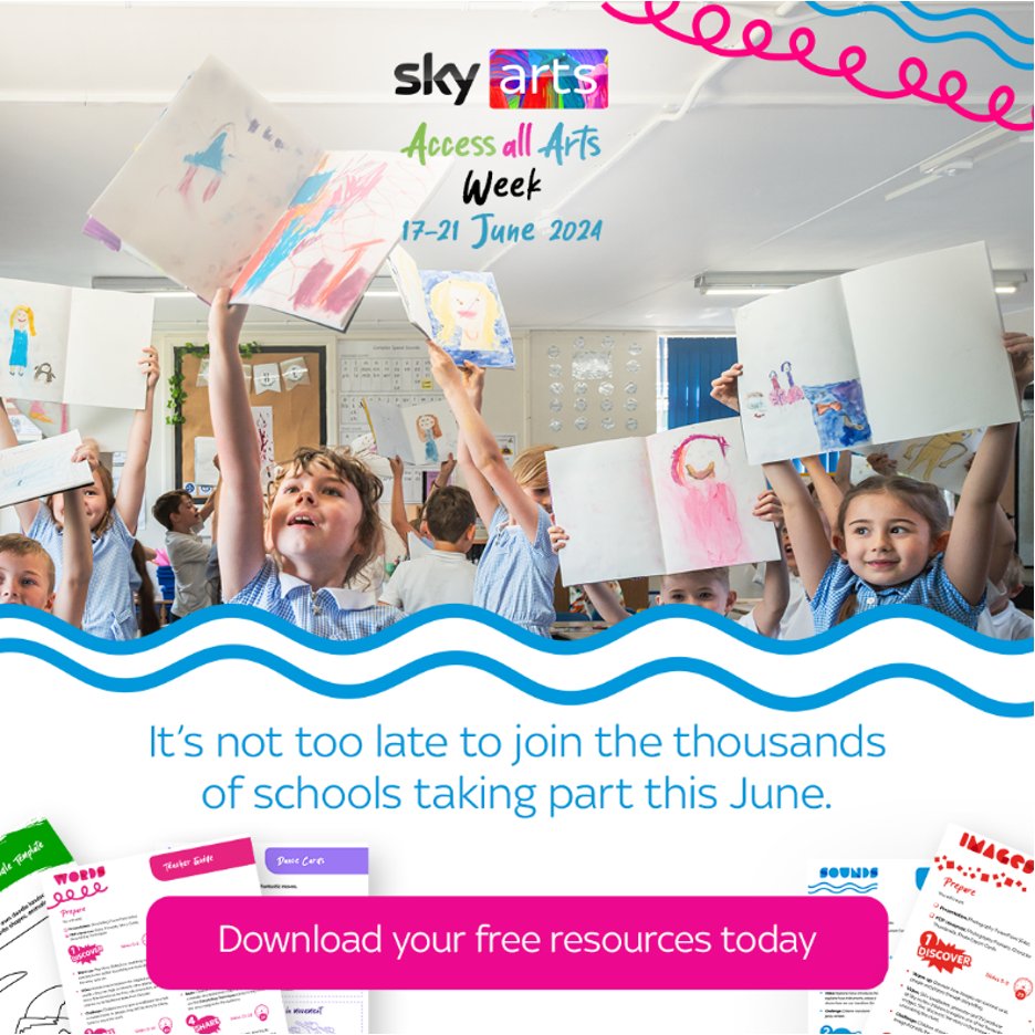 Sky Arts’ Access All Arts week resources for primary schools are now LIVE! 🎨

Register now to join the free week-long creative journey through the arts from 17-21 June, with inspiring content and brand-new free resources. #SkyArts #AccessAllArts

 bit.ly/4dTBefi