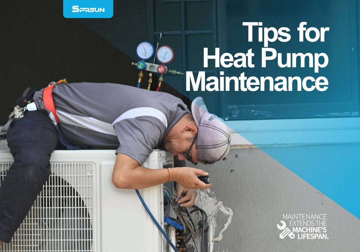 📌 Heat Pump Tips ❗ 
Summer is here. It's important to perform some basic maintenance.
Here's what you should do :
1. TURN OFF THE POWER SWITCH
2. CLEAN THE OUTER UNIT SURFACE
3. CHECK FOR LEAKS
4. USE PROTECTIVE COVERS
5. DEEP CLEANING AND MAINTENANCE
sprsun.com