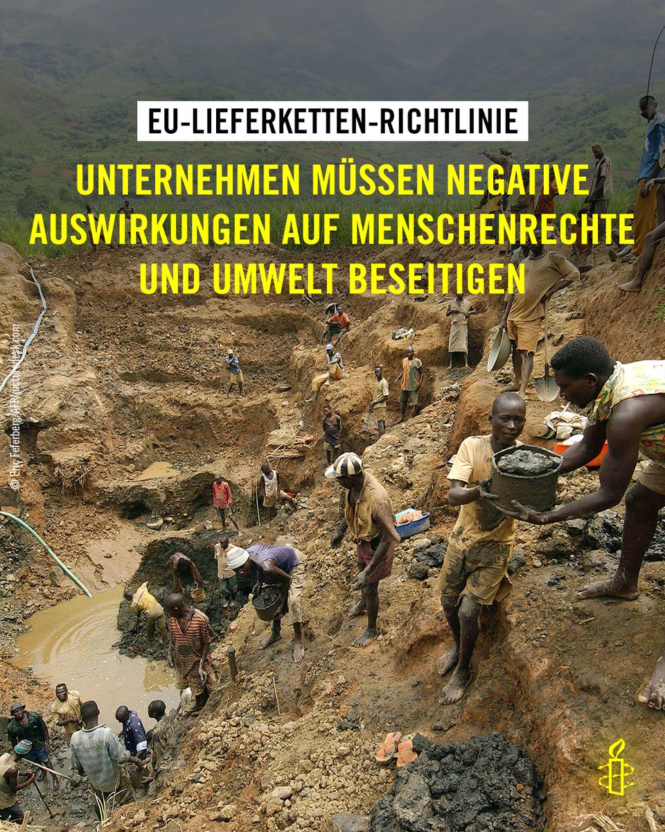 Heute haben die Minister*innen der 27 #EU-Mitgliedsstaaten für eine neue EU-#Lieferketten-Richtlinie gestimmt: bit.ly/3WQrhJa Die Richtlinie stellt einen der bedeutendsten Fortschritte in der intern. Wirtschafts- und Menschenrechtsgesetzgebung der letzten Jahre dar.