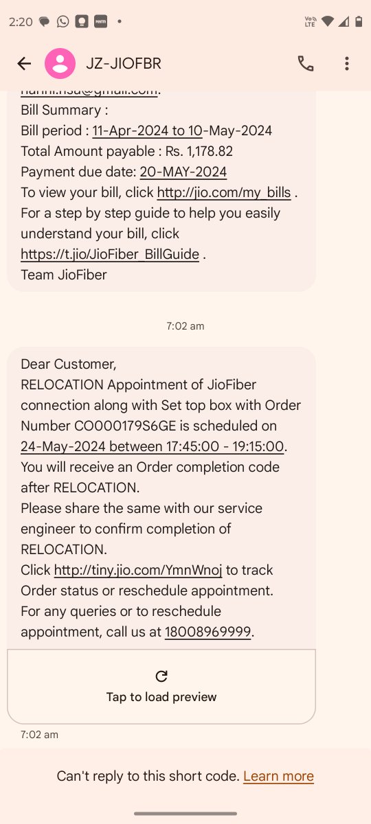 harini_nsa's tweet photo. @JioCare And this saga continues! Relocation request has been postponed for the 5th time. This is my last message ever - DISCONNECT my fiber. DO NOT send me Jio fiber bills. I'm done with you folks. I'm switching to Airtel

@JioCare @reliancejio https://t.co/C7LC8fJ5b4