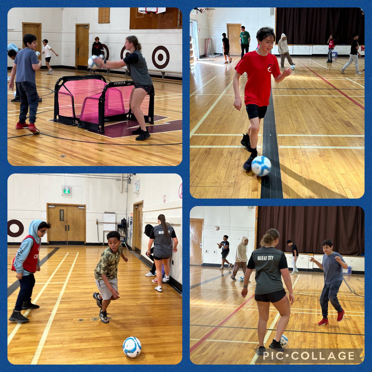 Students having fun learning some soccer moves in Phys. Ed class yesterday with <a href="/CITYSoccerClub/">Halifax City Soccer</a> Thank you for coming in our school! @WmountElem