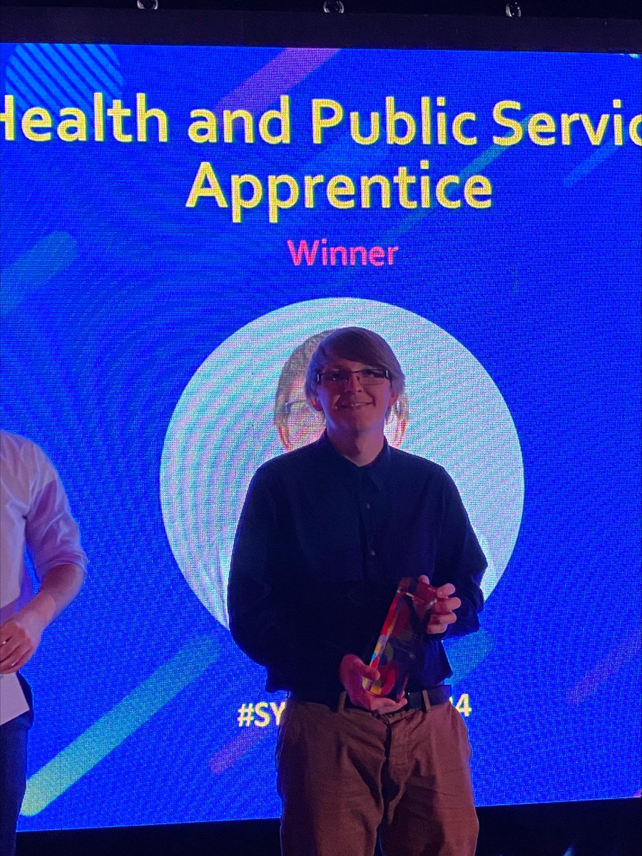 Well done Phil Stephenson, who works at Magnolia Neurorehabilitation Inpatient Unit in #Doncaster who scooped the Health & Public Service Apprentice of the Year award last night @ the South Yorkshire Apprenticeship awards #SYApprentice24 #NHS #apprenticeships #amazing #welldone