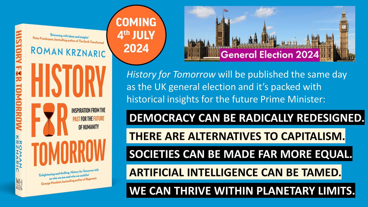 As fate would have it, History for Tomorrow will be published on the same day as the UK general election. Lucky that it's packed with historical insights for the future Prime Minister penguin.co.uk/books/450872/h…