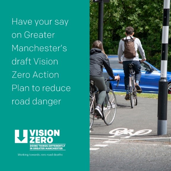 The #VisionZeroGM draft Action Plan sets out the initial actions road safety partners across Greater Manchester could take to eradicate deaths and life-changing injuries from our roads. To have your say on our approach to improving road safety 👉 orlo.uk/pzSLU