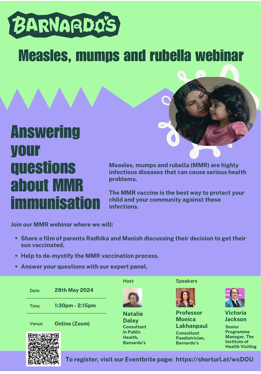 Public Health 5-19 (@healthy5to19) on Twitter photo Vaccinations are vital in protecting our children. If you’re unsure about your child getting their MMR vaccine check out Barnardos MMR webinar on May 28th to find out more.
Book your place at:
shorturl.at/wxDOU
<a href="/NCICNHS/">North Cumbria Integrated Care NHS Foundation Trust</a> <a href="/CumbriaCC/">Cumbria County Council</a>
#MMR #immunisations #publichealth Vaccinations are vital in protecting our children. If you’re unsure about your child getting their MMR vaccine check out Barnardos MMR webinar on May 28th to find out more.
Book your place at:
shorturl.at/wxDOU
<a href="/NCICNHS/">North Cumbria Integrated Care NHS Foundation Trust</a> <a href="/CumbriaCC/">Cumbria County Council</a>
#MMR #immunisations #publichealth