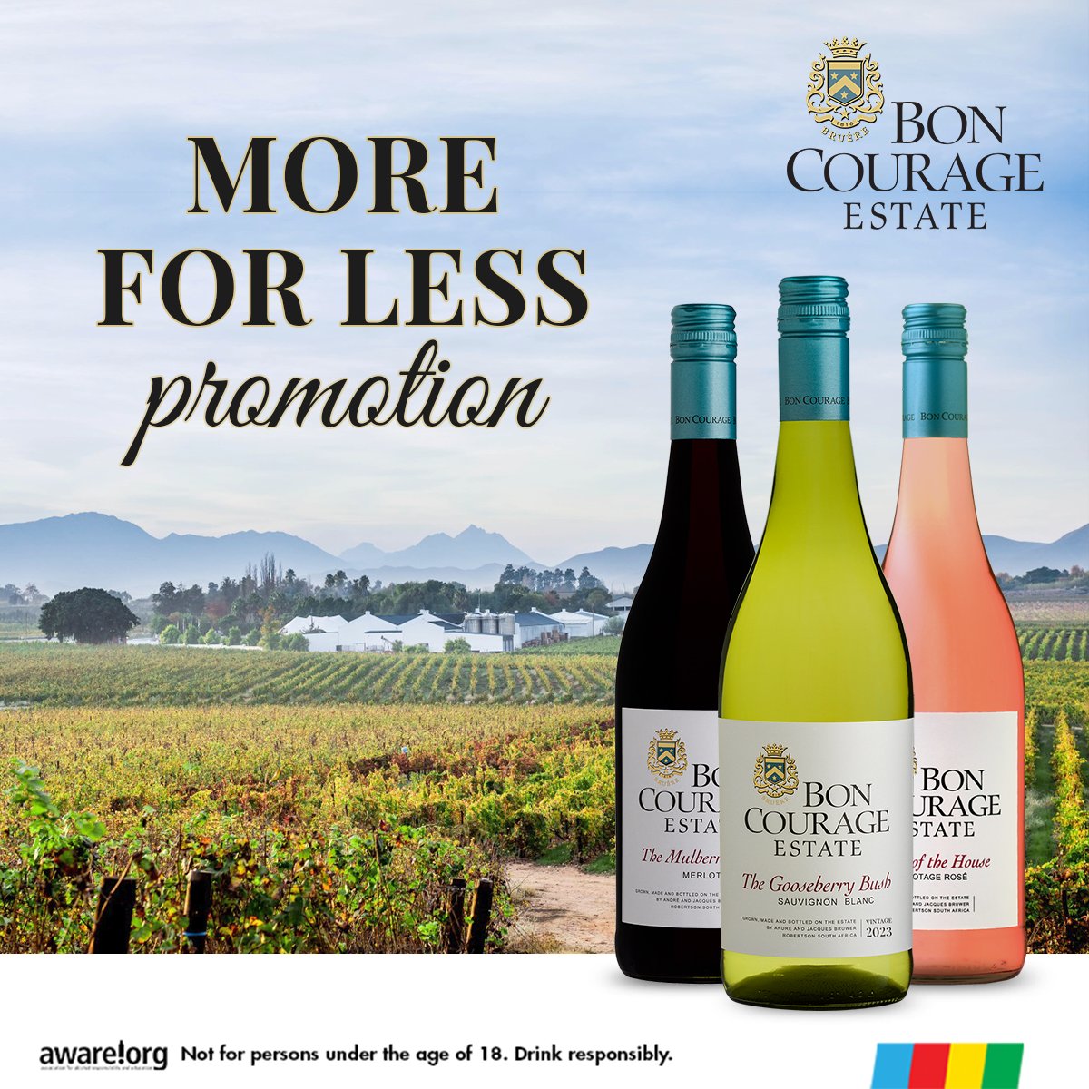 BonCourageWines's tweet photo. Enjoy the finest flavours of Bon Courage from your local Makro Store
~More4Less National Promotion~
✨Mulberry Bush Merlot
✨Gooseberry Bush Sauvignon Blanc
✨Lady of the House Pinotage Rosé

Valid until 31 July 2024. 
#boncourage #wine #makro #national #More4Less https://t.co/aMzXvtPUDE