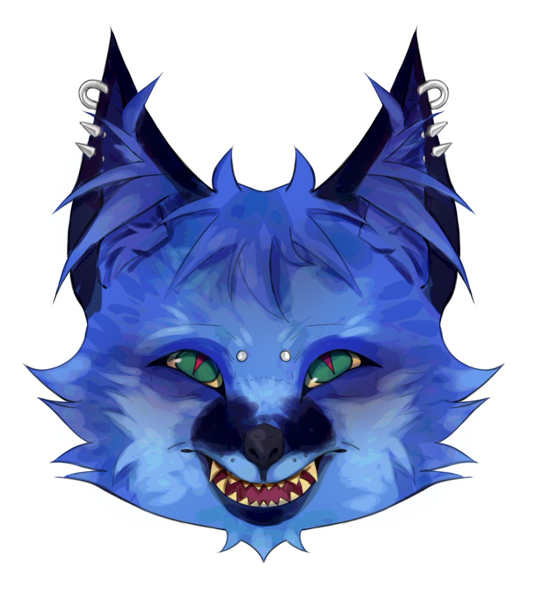 BlueKrevi's tweet photo. Flying heads of different furies. Something drew me to foxes (and a hamster to betray) #FURRY #fox #foxhead #art #artfurry #iconfox #furryicon https://t.co/G0wXNGHihO