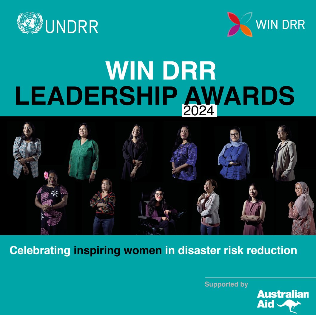 📢 Nominations for the 2024 Women’s International Network for Disaster Risk Reduction #WINDRR Leadership Awards 🏆 are still open until 14 June 2024! Nominate yourself or another woman from #AsiaPacific ➡️ undrr.org/news/nominatio…