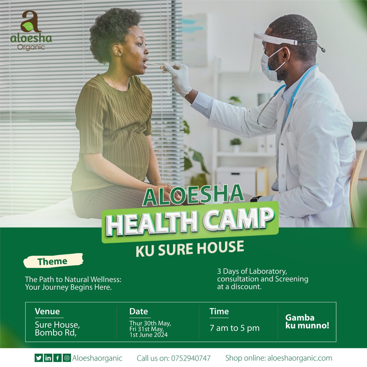 Kind Reminder: Almost 6 Days to D-Day, have you informed your neighbour of our health camp? If you have joint pains, Allergies, Fibroids, skin-related conditions etc. Find us at Sure House, Bombo Rd between May 30th and 1st June 2024. Jajja mugambe. 🤗 #herbalife