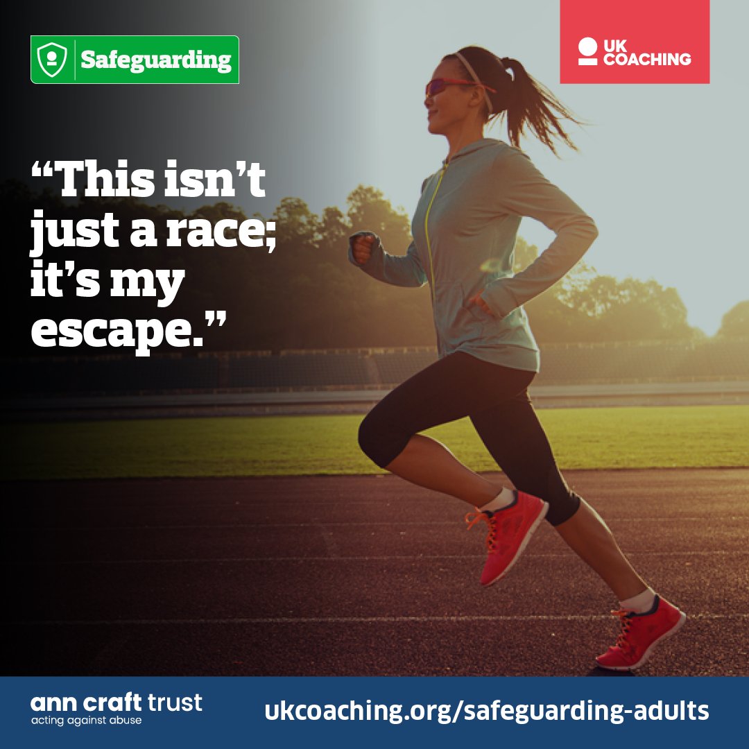 The track is more than just a race for some. It's an escape! Learn, understand & act Our course ‘Safeguarding Adults in Physical Activity & Sport’ developed with @AnnCraftTrust will guide you 👉 bit.ly/49uKIe2 #DutyToCare