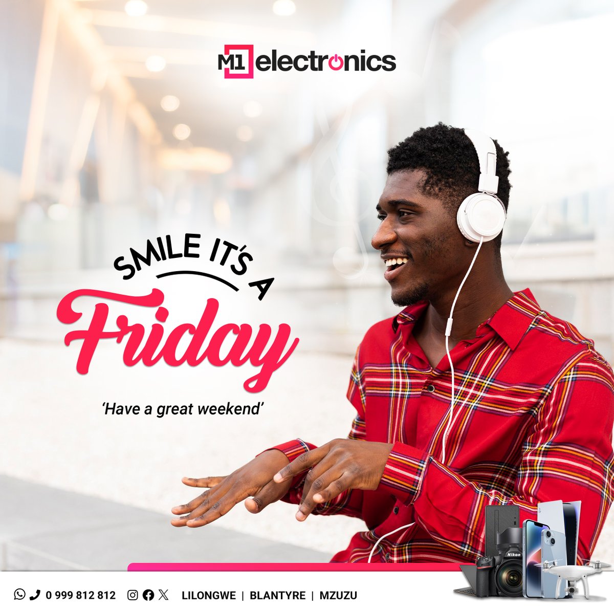 M1Electronics's tweet photo. Did someone say Friday! Forget all the things you've encountered this week and have a great weekend ahead. #TGIF #FridayFeeling #m1electronics https://t.co/4IH5sXtJ9G
