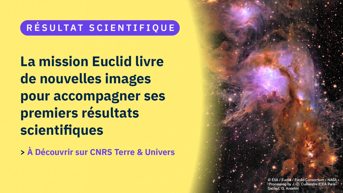 #RésultatScientifique Des images inédites du télescope spatial @Euclid_FR ont été dévoilées. Elles accompagnent de premières études prometteuses. Pour en savoir plus ⤵️ insu.cnrs.fr/fr/cnrsinfo/la…