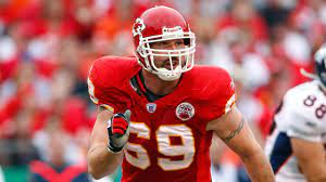 69 days ‘til 2024 @ProFootballHOF Game (#Bears vs. #Texans) at Canton, OH. And # of DE @JaredAllen69, 136.0 sacks, 32 forced fumbles, 25 takeaways (2 TD) in 12 seasons w/ #Chiefs, #Vikings, #Bears & #Panthers, 5-time Pro Bowler, 4-time All-Pro