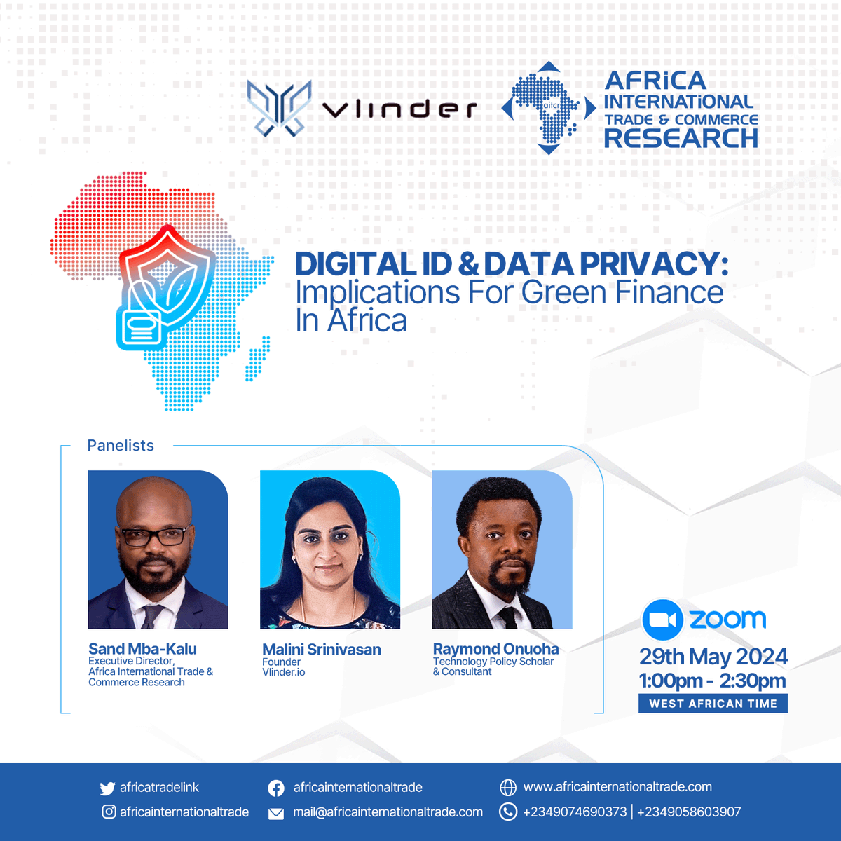 ITradeResearch's tweet photo. Join industry experts and leaders for an enlightening webinar on how Digital ID and Data Privacy can reshape the landscape of Green Finance in Africa. Don't miss out – reserve your spot today! #FinanceFuture #DigitalGreen
REGISTER HERE: https://t.co/ydQKkbtCWg
@UNCTAD @sandmba https://t.co/2oqLzfh8WX