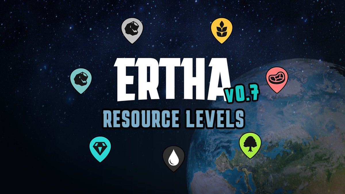 Resource Levels in Ertha v0.7 📊 The higher the level, the richer the resource and the greater chance of finding rare treasures within your HEX! Level 1: 0-20% 🥇 Level 2: 21-40% 🥈 Level 3: 41-60% 🥉 Level 4: 61-80% 🏅 Level 5: 81-100% 🎖️ Read more 👉ertha.news/announcing-ert…