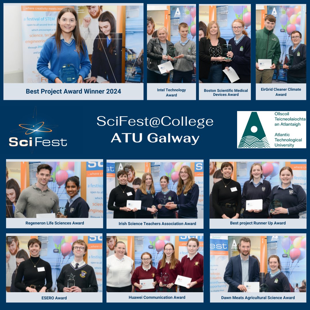 Check out our major award winners from @ATU_GalwayCity on the 9th of May! #SciFest2024