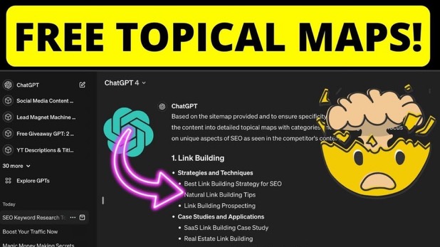 JulianGoldieSEO's tweet photo. Want to build a topical map for a brand new website? 🗺️

Or drive more traffic, leads, and sales to your site? 📈

And what about combining ChatGPT and manual editing for content creation? 📝

Follow, like and reply "TOPICAL" and I'll send it to the first 20! 🏁