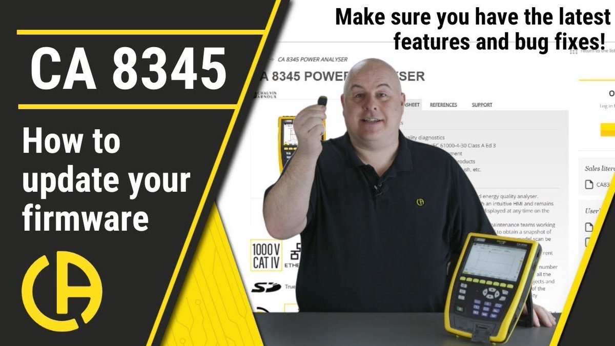Hey there! If you use a CA8345 Power Quality Analyser, we have big news!💯

You can update your firmware for free and this video can be your guide to do so in a few simple steps. 🙌🏻

Check it out.
#chauvinarnoux #firmwareupdate 

youtu.be/gE6jMnYgpkc?si…