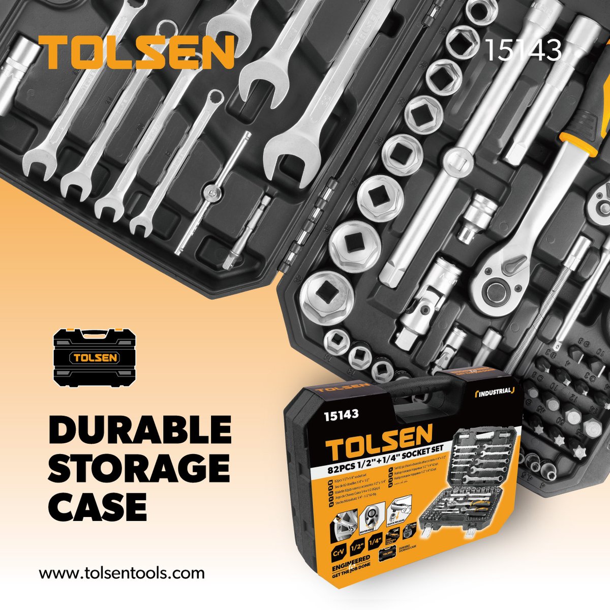 TolsenWorld's tweet image. Newest Arrival!👏 Welcome to consult our sales and local distributors to order TOLSEN 82Pcs 1/2&quot; + 1/4″Socket Set.

TOLSEN 15143: bit.ly/3yq7c2f 

#tolsen #tolsentools #socketset #toolbox #toolset #toolkit