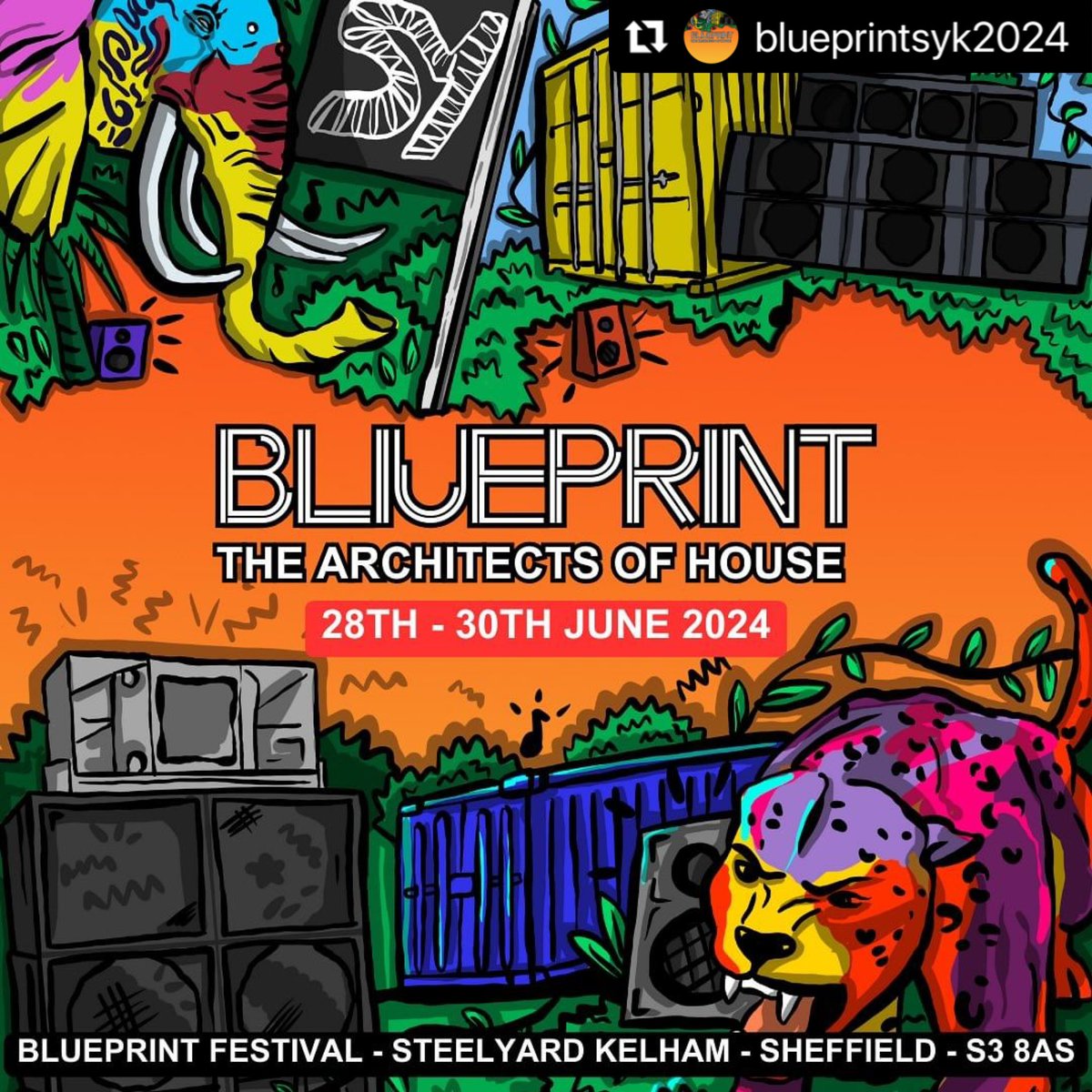 What a line up for the #blueprintfestival in #sheffield next month 🔥 Im playing on the Saturday with @terrystuckshop @seamushaji @thefattony @jonpleased & @Kklassuk @SteelYardKelham #architectsofhouse #summer2024 #ukfestivals #festivals2024 #djlife #housemusic #acidhouse