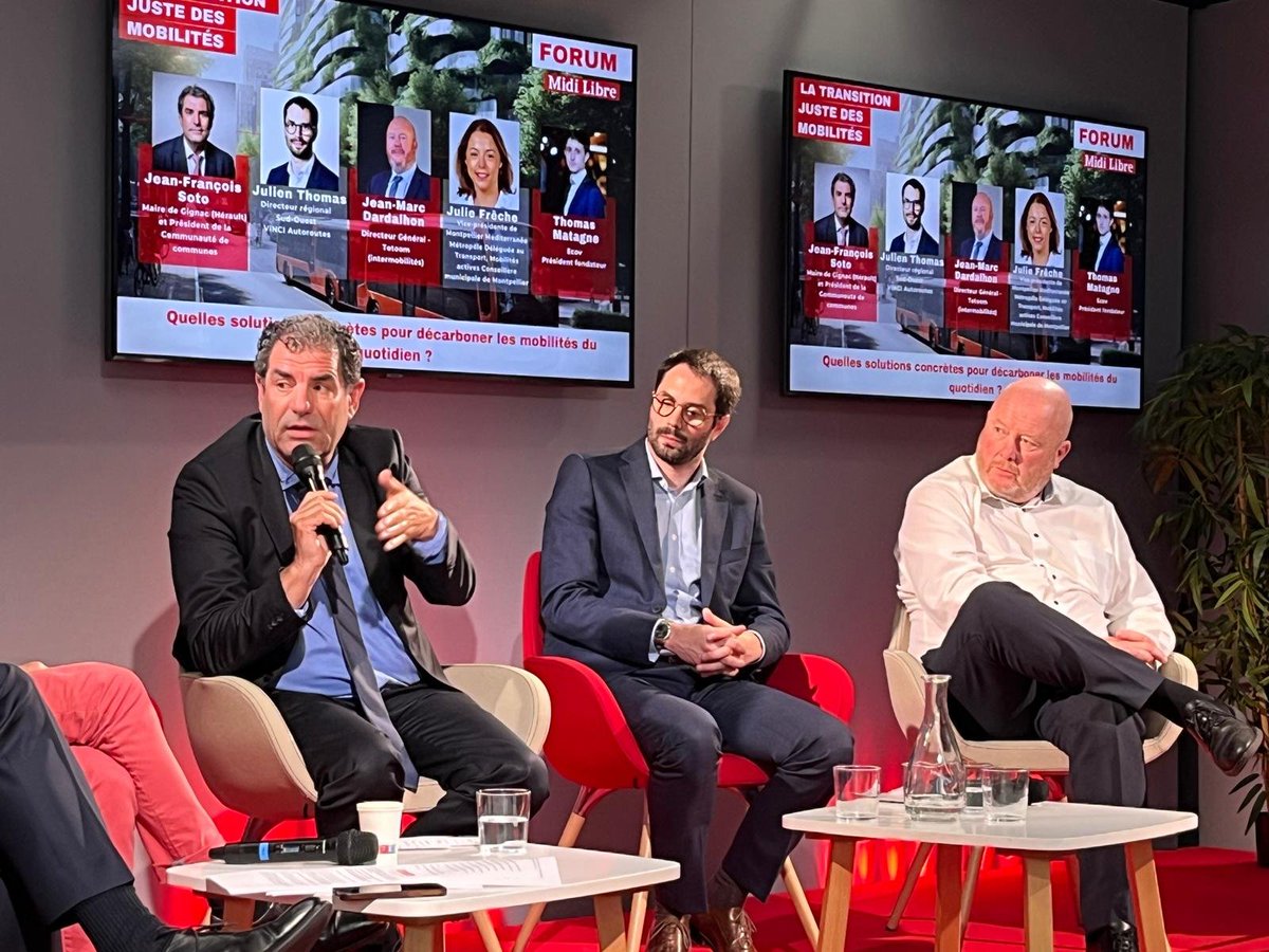 “Aujourd’hui les schémas de #mobilité à l’échelle des territoires doivent être pensés de façon à lutter contre le sentiment de déclassement des populations en périphérie. Les solutions de #transport multimodales  font partie intégrante de la solution“
💬J-F. Soto, maire de Gignac
