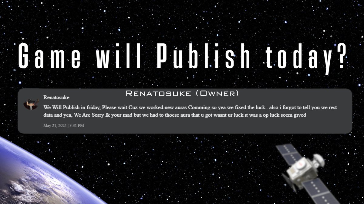 Celestials_News's tweet photo. Game will Publish today?
Play our game at! https://t.co/C20ai8aUY8
(If still private please wait until developer publish it)