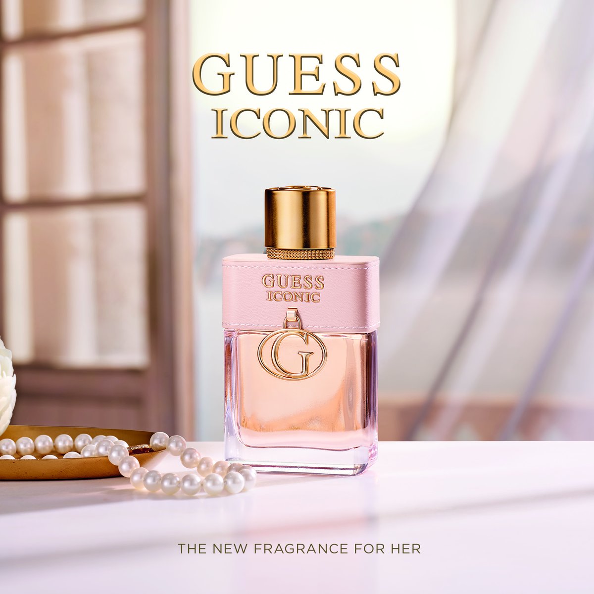 Introducing GUESS ICONIC, a new fragrance for the GUESS Woman that knows no bounds. A compelling floral blend of sparkling Pink Pepper, luxurious Orange Blossom &amp; warm Amber.

@bacher_andco #GUESSICONIC #UnleashTheScent #UnleashYourSpirit