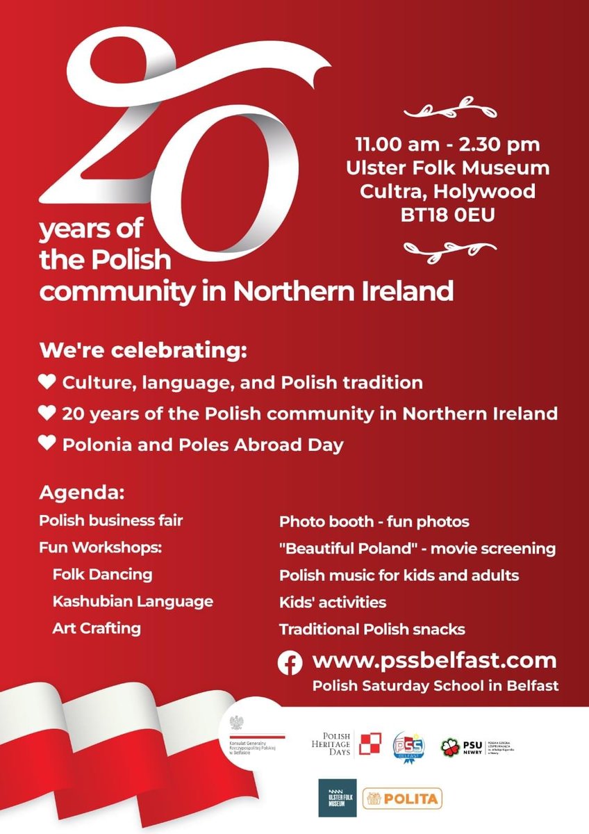 Glencraig Integrated Primary School & Nursery Unit (@glencraigips) on Twitter photo Learn all about Polish culture, language and traditions this Saturday 25th May at the Ulster Folk Museum!
Suitable for all the family! Book general admission tickets here → ulsterfolkmuseum.org/whats-on/polis…
<a href="/DiscoverIreland/">Discover Ireland</a> <a href="/VisitBelfast/">Visit Belfast</a>
<a href="/ANDborough/">ArdsandNorthDown</a> <a href="/Nat_MuseumsNI/">National Museums NI</a> Learn all about Polish culture, language and traditions this Saturday 25th May at the Ulster Folk Museum!
Suitable for all the family! Book general admission tickets here → ulsterfolkmuseum.org/whats-on/polis…
<a href="/DiscoverIreland/">Discover Ireland</a> <a href="/VisitBelfast/">Visit Belfast</a>
<a href="/ANDborough/">ArdsandNorthDown</a> <a href="/Nat_MuseumsNI/">National Museums NI</a>