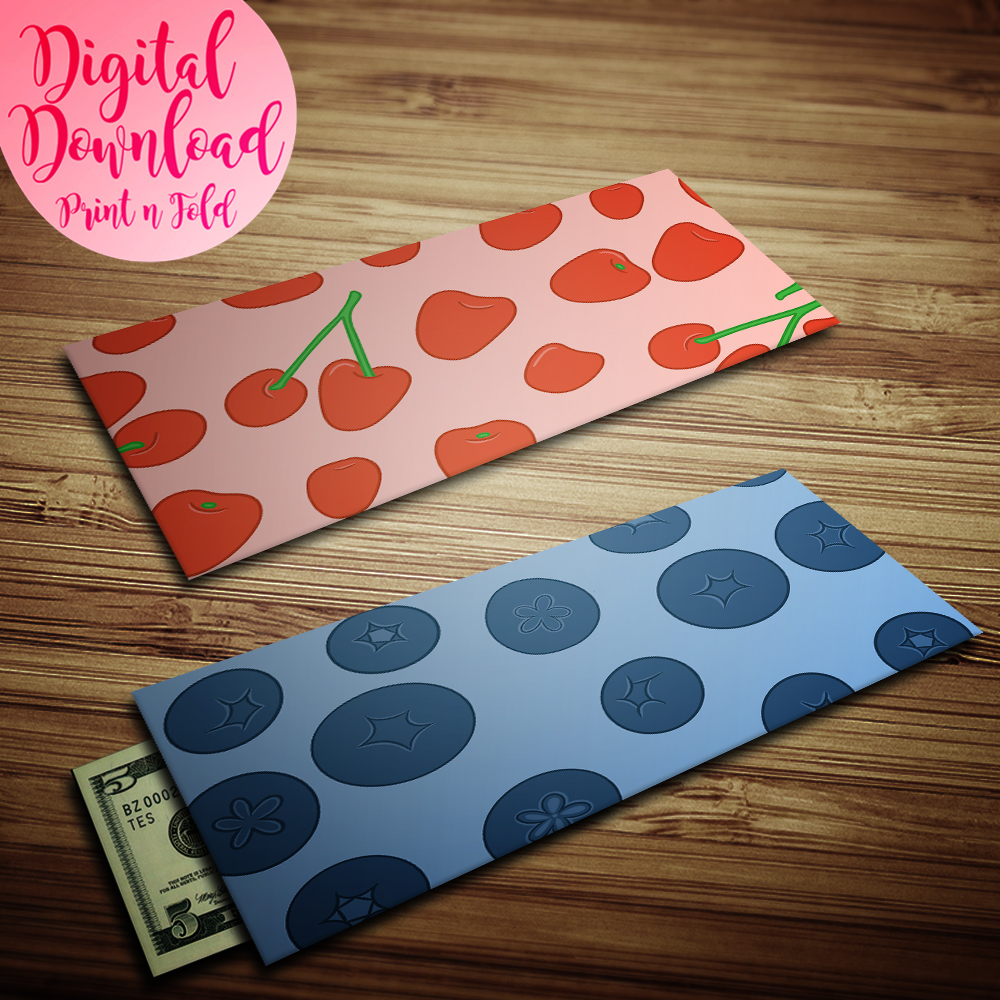 Blueberry and cherry for your gifting and for your sorting

etsy.me/49dVkhQ

#fruit #printable #giftenvelopes #gifting #moneyenvelopes #envelopestuffing #moneysaving #DIY #smallbusiness #sale