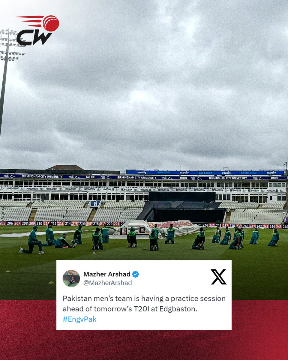 Finally, there's some positive news from England, but the weather still doesn't seem promising ☁️👀

#ENGvPAK