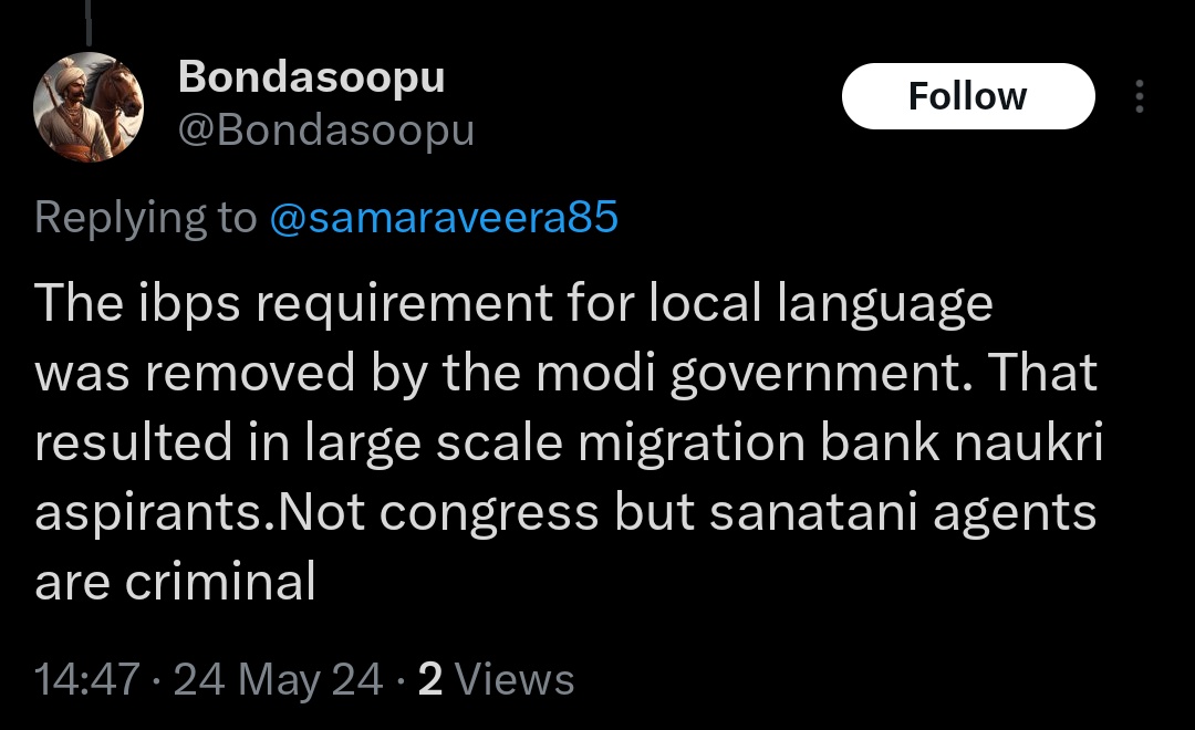 How is IBPS, Kannada activism related to Sanatana Hindu Dharma?

Two random logical tweets and so called Kannada activists start abusing Sanatana Dharma and it's followers.

@raghavvk Sir, Your neutral K-Activism mask comes out every now and then.