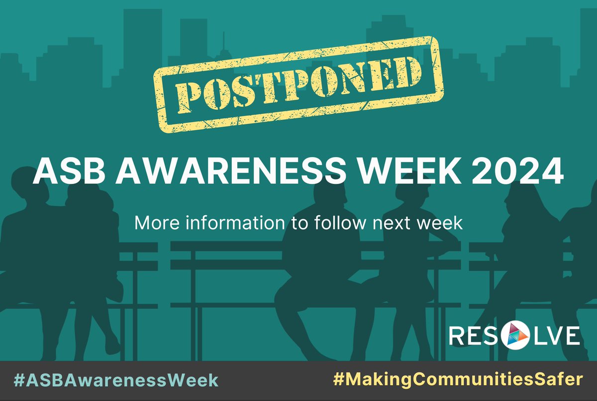 #ASBAwarenessWeek Announcement📢 Due to the General Election, and the significant amount of collaboration with Gvt and MPs required throughout the campaign to make the week as successful as it can be for our members, this year's campaign will be postponed until November More