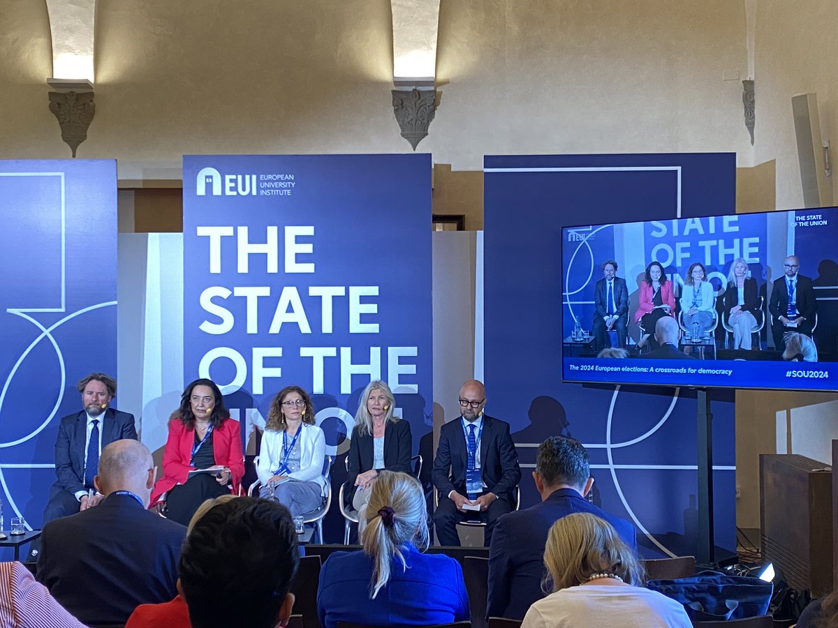 Welcome to the @EUISoU panel on ‘The 2024 European elections: A crossroads for democracy’ #EPelections #SOU2024