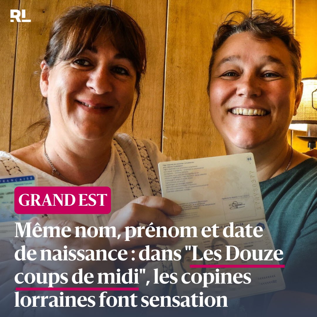 👭 Nées le même jour, de la même année et portant les mêmes noms et prénoms, les deux lorraines Frédérique Maire se sont fait remarquer ce mardi sur le plateau de l’émission de TF1 Les 12 Coups de Midi ⭐ Découvrez leur histoire ➡ tinyurl.com/3trj39xu