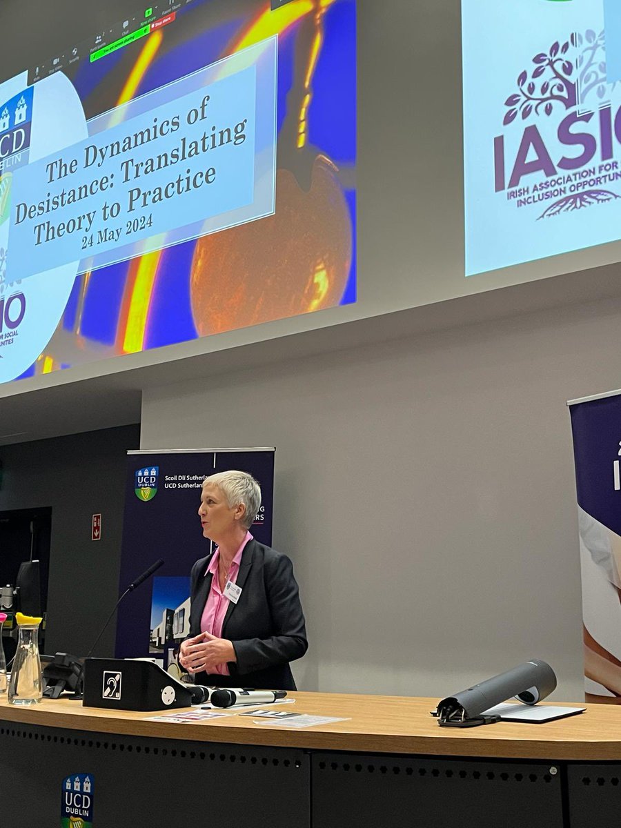The IASIO/UCD conference is underway! Sharan Kelly, CEO &amp; Dr Deirdre Healy giving their opening addresses. Looking forward to a great day. #Desistance24 #SocialInclusion #PolicyandPractice