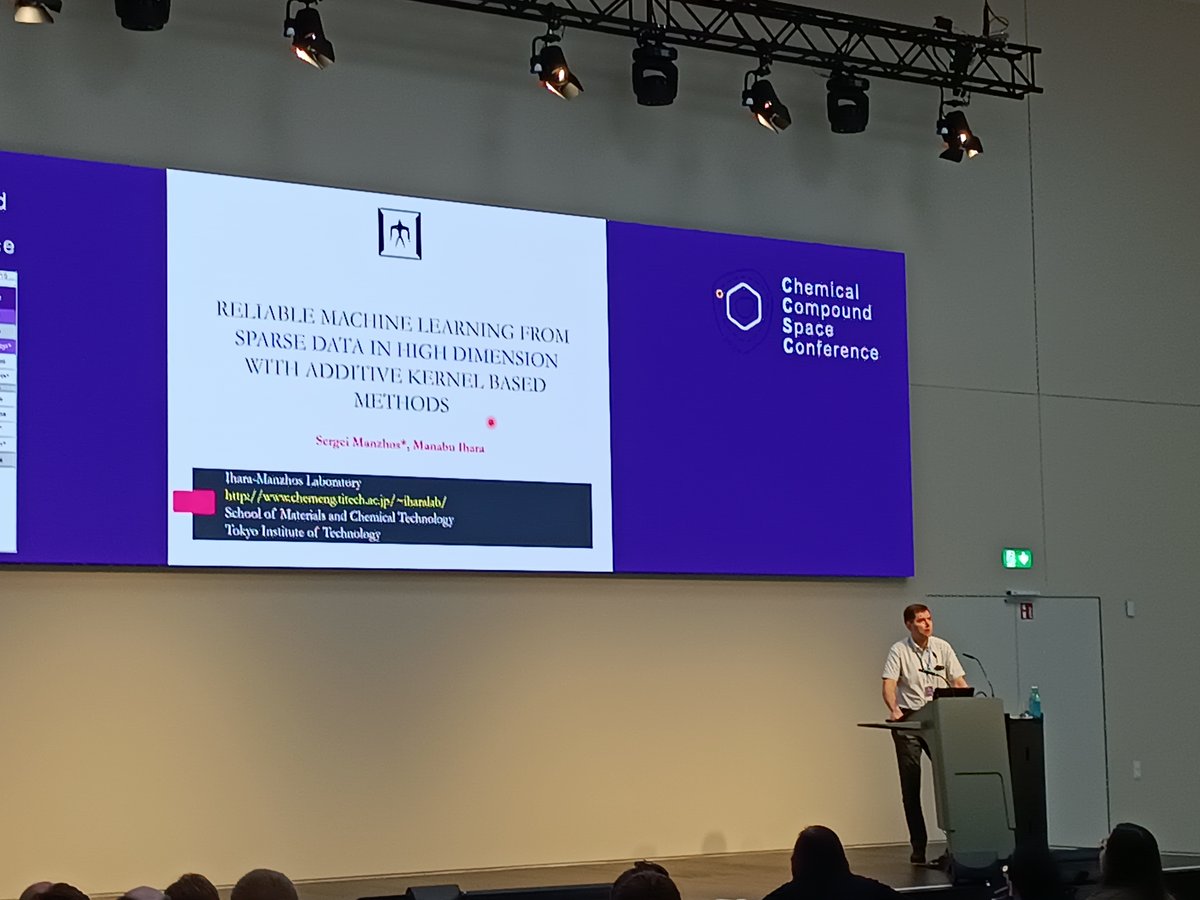 Professor Sergei Manzhos from the Tokyo institute of Technology is currently taking the stage to present IS work on reliable Machine-learning form in high dimension with Kernel databases #CCSC2024
