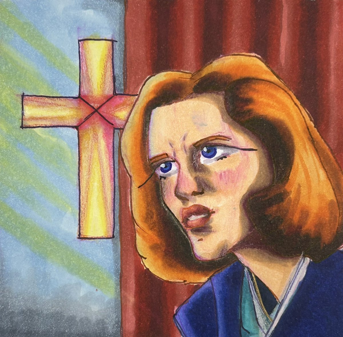 #xfilesartchallenge “10. Faith vs. Science” revelations my most beloved underrated s3 ep 🫶🫶