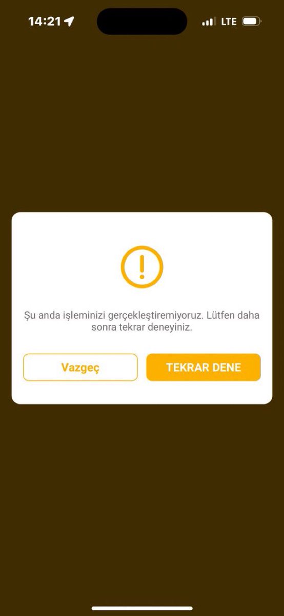 Hem mobil bankacılık hem de web sayfası saatlerdir yanıt vermiyor.  İşlem yapamıyoruz. Mağduriyetler nasıl giderilecek bakalım?…🤔
#vakıfbank
<a href="/VakifBank/">VakıfBank</a>