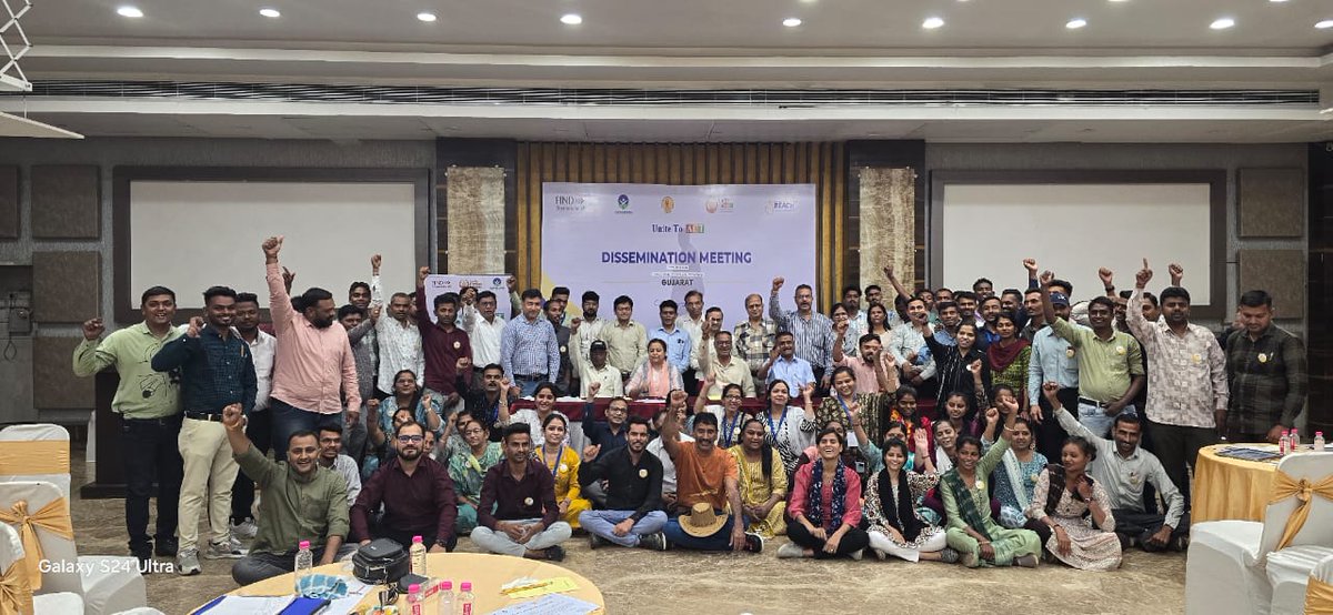 MamtaHIMC's tweet photo. #MamtaHIMC organised dissemination meeting of #UniteToACT project in #Ahmedabad. Officials from state @NtepGuj & DTOs of 9 intervention districts participated. #TBChampions were felicitated for their work & State Project Impact Report was released. @SpeakTB @AtaurRehman1980 https://t.co/tSOM5O4Sq9