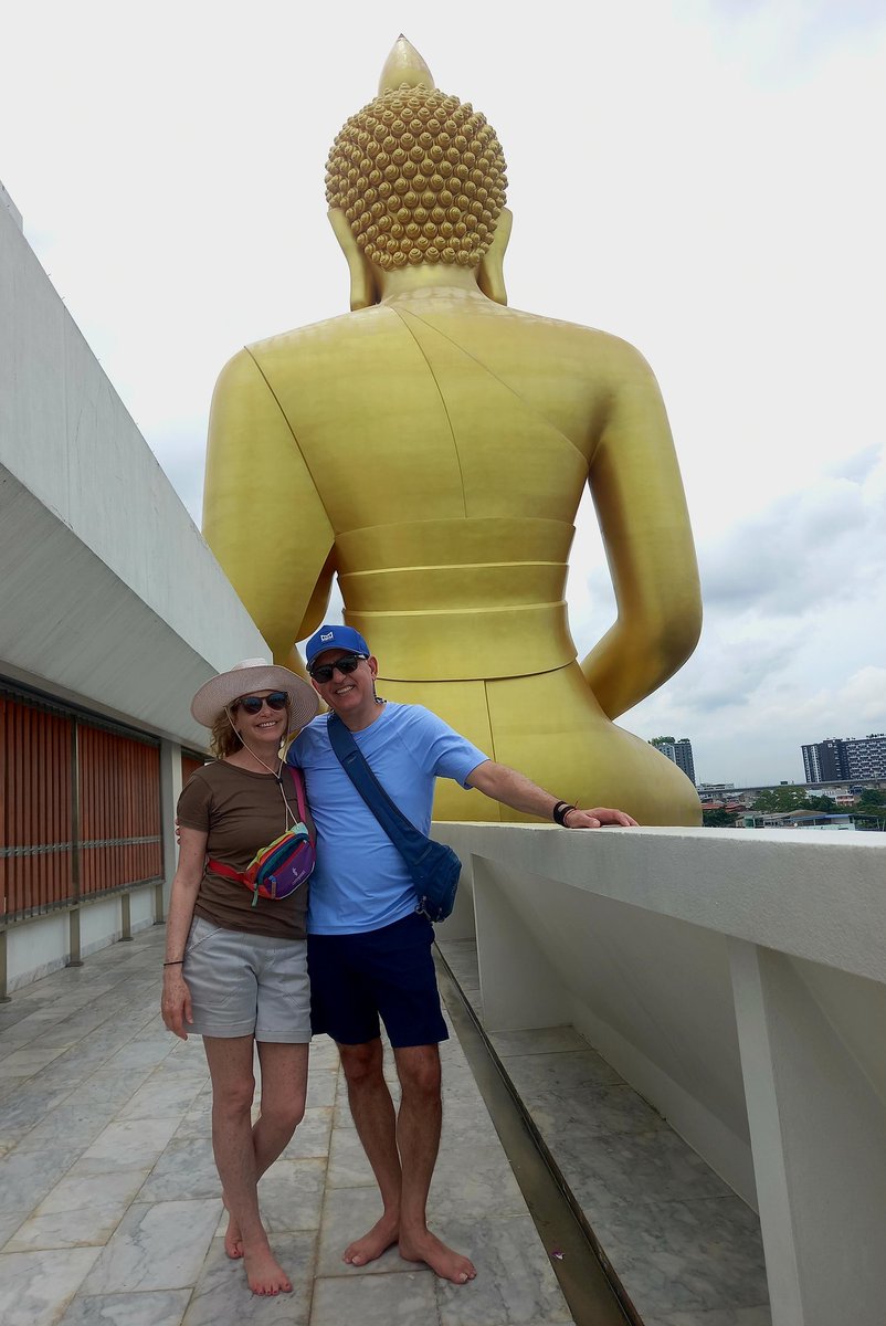 5th floor of the White Stupa which is behind a big Buddha image : Wat Paknam Phasi Charoen. Bangkok, Thailand