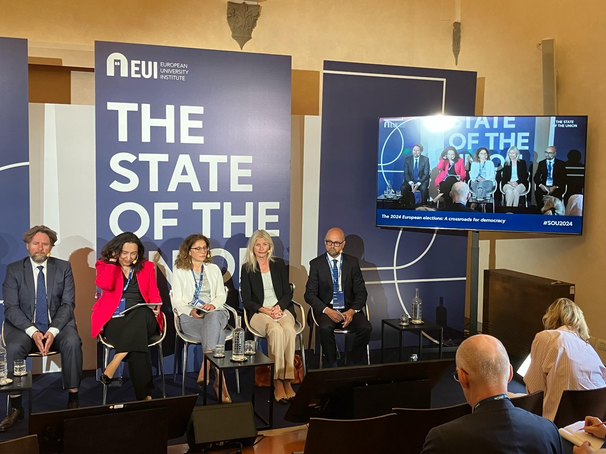 Next sessions at #SOU2024: 🍃 Rethinking capitalism in Europe in the path to #sustainability 🗳️ #EUelections2024: a crossroads for democracy 🇺🇦 Building #Ukraine back better Follow live 🎥 loom.ly/ImBL970