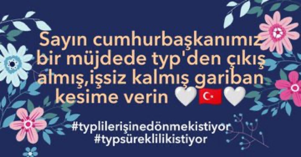 Humanoid2Person's tweet photo. Herevden biristihdam
#2023typmeclise
#2023Typ işini geri istiyor.İşkur
TYP programına katılarak bu süreci başarıyla tamamlayan bizler sözlesmemizin kalıcı olmasını ve istihdam edildiğimiz yerlerde iade edilerek sorunun çözülmesini TALEP EDİYORUZ
@RTErdogan @dbdevletbahceli. https://t.co/evdUGqbXrq